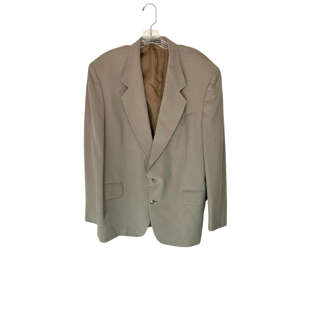 Oscar de la Renta Men's Tan Office Business Career Sports Coat‎ Blazer Size 44R